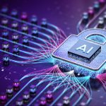 AI for small business represented by a lock with AI written on it connected in multiple directions