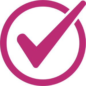 Icon of a check mark in a circle