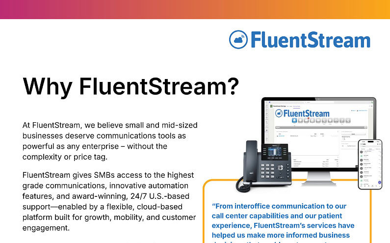 Screenshot of Why FluentStream Document