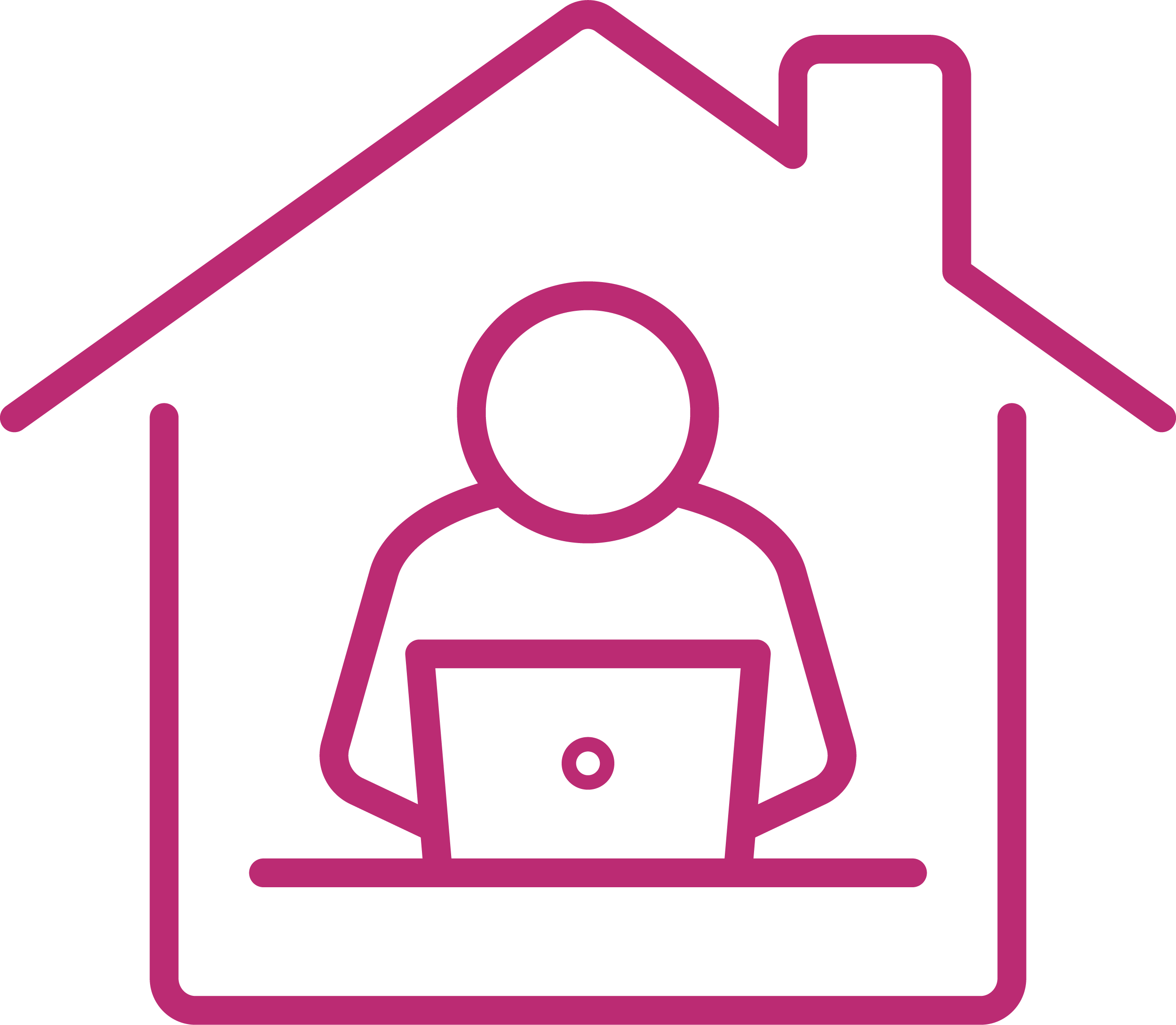 Fully remote job, work from home icon